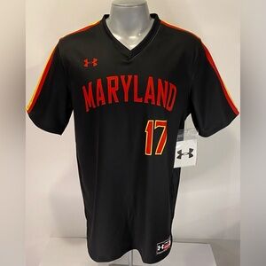 Maryland terrapins large baseball jersey under armour new